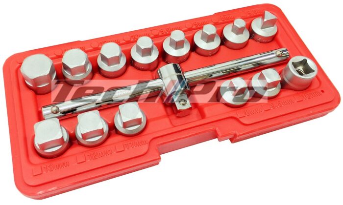 OS-008 - Drain Nut Socket Set - 15 pcs