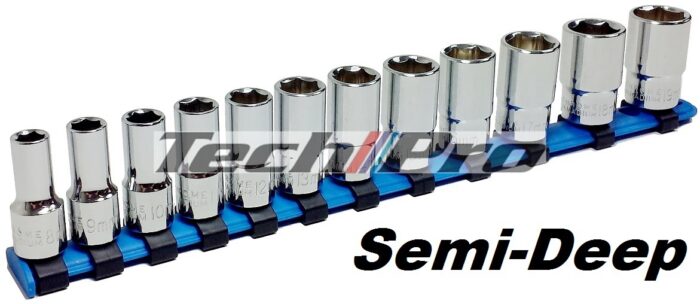 SK-047 - Semi-Deep Socket Set - 12 pcs